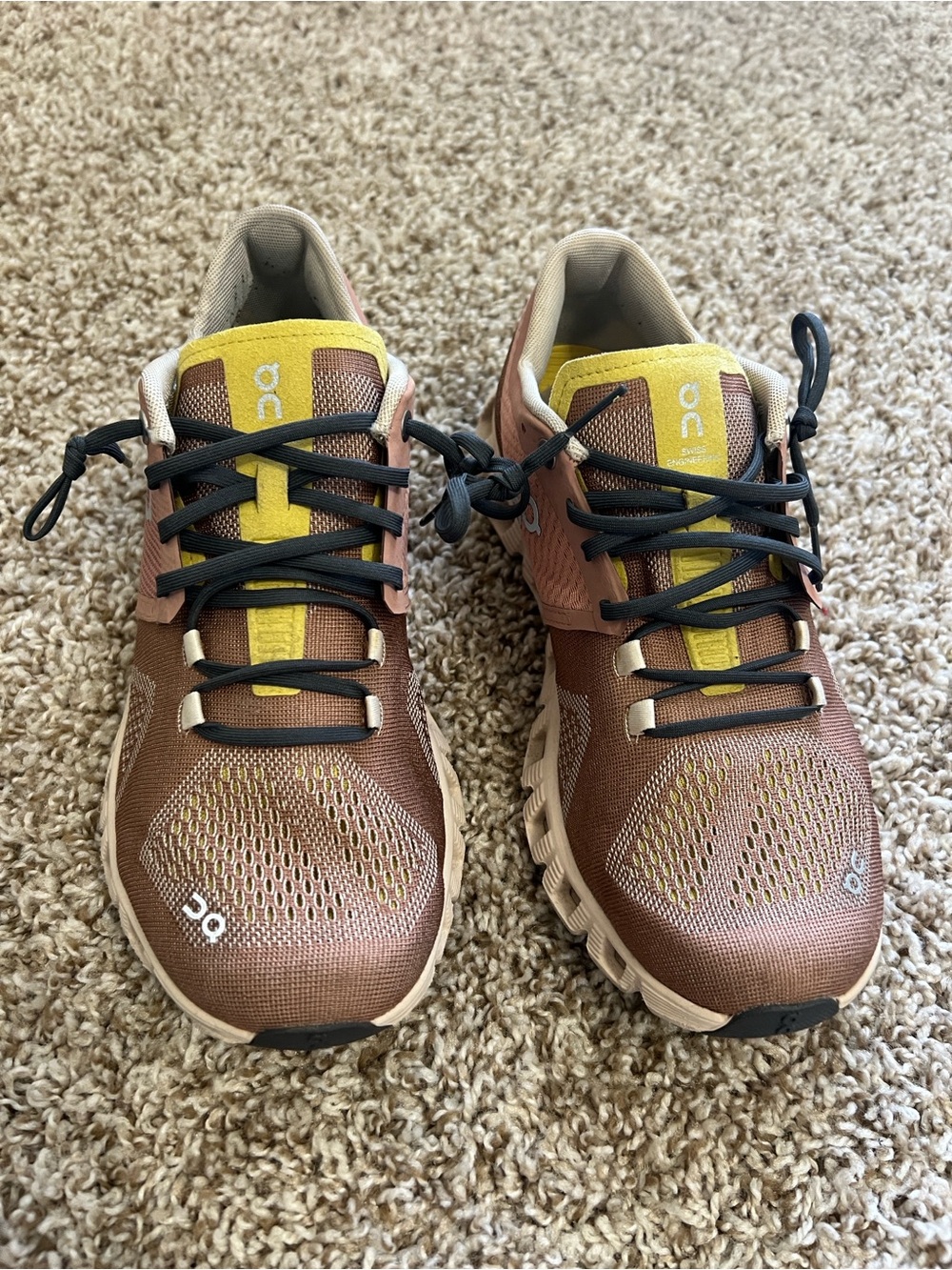 On Running Women's Running Shoes - Pink, Yellow, Black - Picture 2 of 9